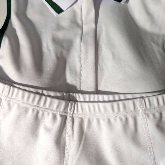 Attraco White Tennis Dress With Green Trim Quick Dry Moisture Wicking Size S - Picture 9 of 10